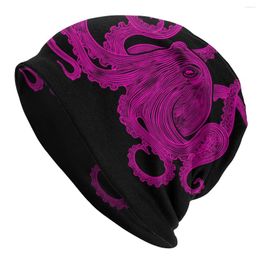 Bérets Vintage Octopus Skullies Bonnets Chapeaux Tentacules Calmar Cthulhu Hip Hop Automne Hiver Street Cap Adulte Été Chaud Bonnet Tricot Chapeau