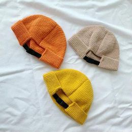 Berets vintage vaste kleur meloen cap herfst winter vrouwen man streetwear hiphop caps universitaire elastische warme gebreide beanie motorkap hoed