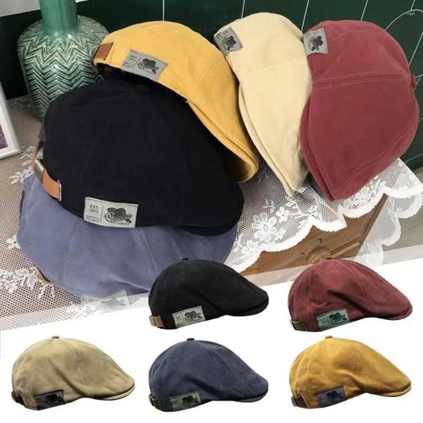 Boinas Vintage Street Beret Cap para hombres Sombrero Británico Estilo occidental Pintor Ivy Classic Winter Mujer