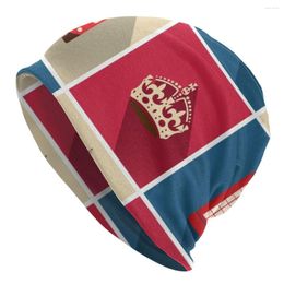 Berets Vintage UK Londen Symbool Bonnet Hats Cool Geknit hoed voor vrouwen Men Winter Warm Britse vlag Rode Bus Skullies Beanies Caps