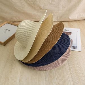Berets Visrover 6 Colorway Simple Summer Hat for Women Unisex Sun Soft Hip Hop Hats Straw Cap Fishman