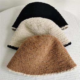Beretten visrover emmer hoeden voor vrouwen winer hoed nep vacht casual outdoor cap vouwbaar strand gracieuze visser caps harajuku