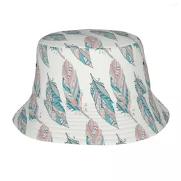 Bérets Vocation Getaway Headwear 80's Style America Feathers trucs Bucket Hat Trendy Unisex Sun Ispoti Fishing Pêcheur