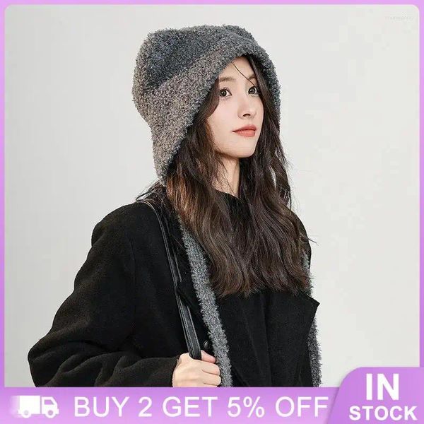 Beretas La oreja cálida y cómoda mantén en el sombrero de invierno accesorios de moda lana ropa encantadora diseño lindo