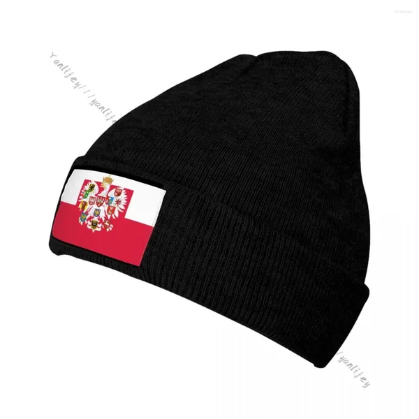 Bérets chauds du bonnet en tricot-tricot Poland Kingdom Flag Cap pour l'hiver d'automne