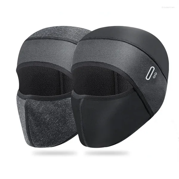 Bérets masque d'équitation chaud moto casquette de vélo polaire coupe-vent Anti-poussière Ski visage Protection UV couvre-chef cyclisme chapeau garder