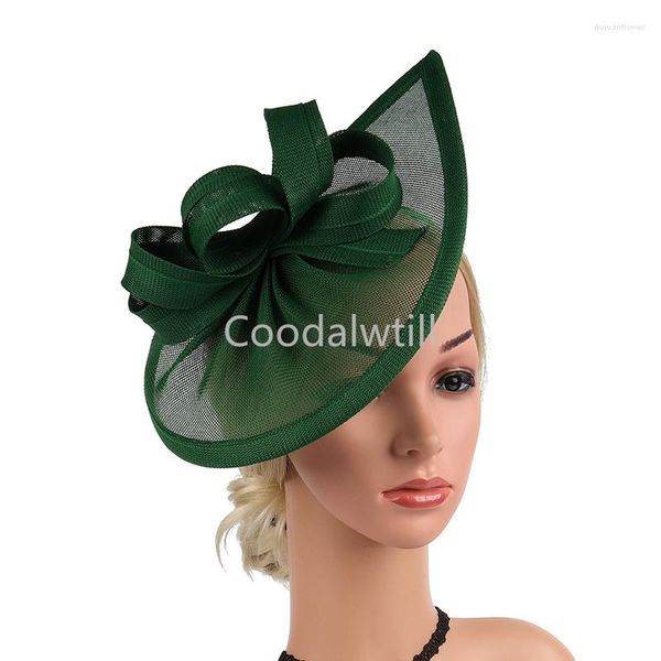 Bérets Mariage Femmes Fascinator Chapeau Haut-de-Forme Bandeau Accessoires De Cheveux Rétro Cocktail Tea Party Coiffe Mariée Casque Chapeau Femme