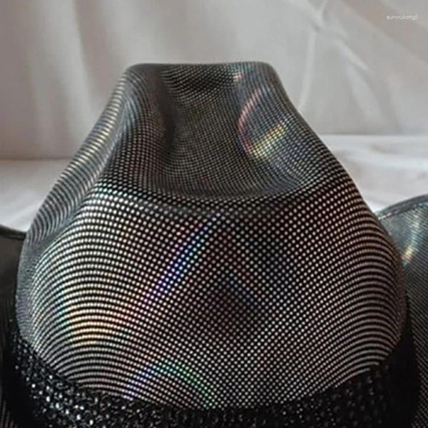 Boinas Western Shimmering Cowboy Hat Disfraz Cosplay Cap Ornamento Suministros para el hogar para unisex Mujer Hombre Drop