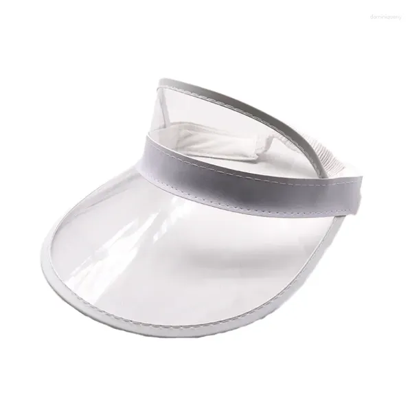 Bérets bandeau blanc Transparent en plastique PC couleur visière Protection UV extérieure adulte neuf couleurs sport casquette de golf