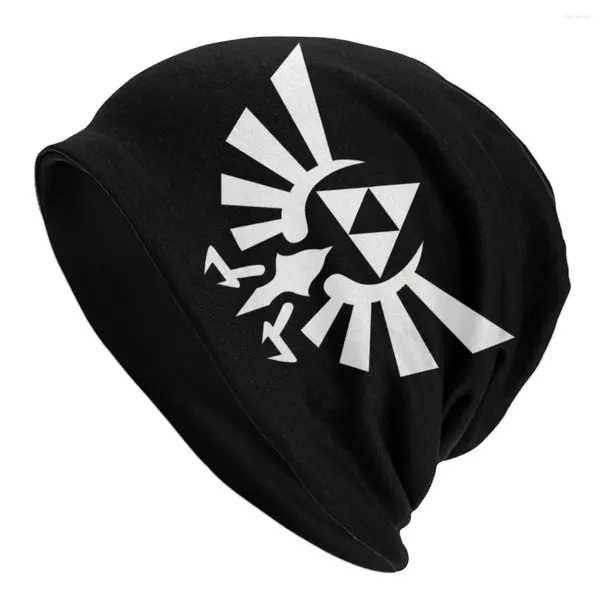 Bérets Blanc Bonnet d'extérieur Casquettes Zeldas Legend Game Skullies Bonnets Ski Doux Bonnet Mince Chapeaux