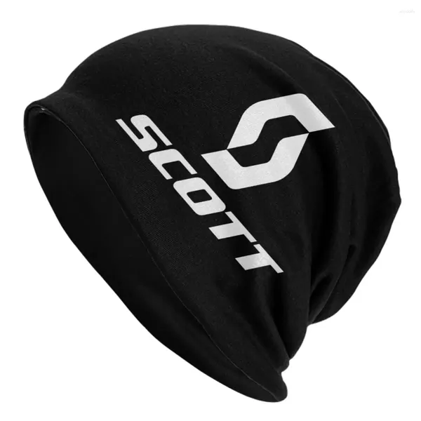 Bérets Blanc Scotts Vélo Logo Skullies Bonnets Chapeau Vintage Hommes Femmes Casquettes En Plein Air Chaud Double Usage Bonnet Tricot Chapeaux