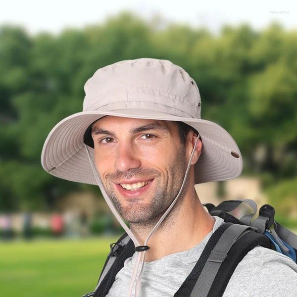 Bérets en gros hommes parasol chapeaux en plein air alpiniste et pêcheur été coupe-vent respirant crème solaire soleil