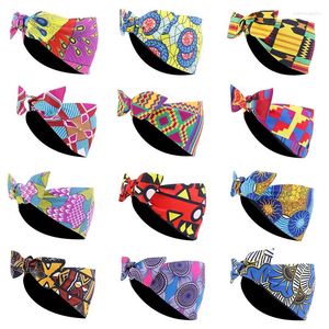 Berets Wide Brim Retro Band African Style imprimé au bandeau noué Sports Yoga Hair Accessoires JDF-08