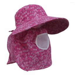 Bérets Wide Brim Tea Picking Catch Fashion Châle anti-UV Masque Protéger le cou de couche du cou Four Seasons