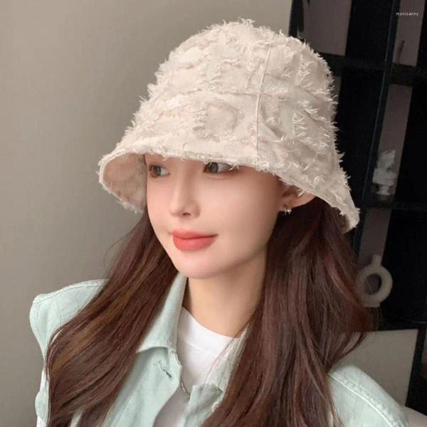 Bérets Wide Brim Hiver chapeau de style coréen de style coréen chapeaux élégants pour les hommes de seau d'automne