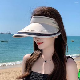 Bérets Wide Brim Femmes Visor Sun Chapeau de haute qualité Ajustement UV Protection UPF50 Cap