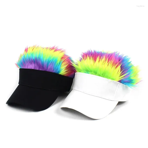 Boinas, sombrero de peluca, gorra de béisbol sólida para hombres, gorras para deportes al aire libre, sombreros de Hip-hop, viseras Punk, gorros de moda geniales, visera divertida para mujeres