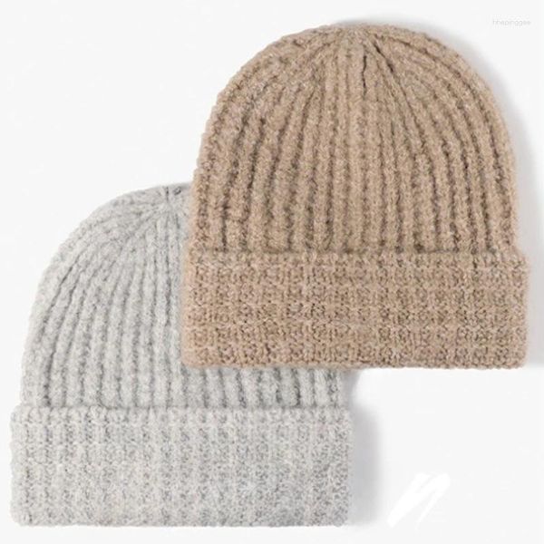 Boinas Pasamontañas de invierno Sombrero de lana Sombreros grandes de punto para mujer Gorros cálidos de gran tamaño Gorros para hombres Gorros Regalo de Navidad