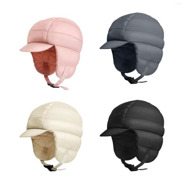 Bérets Casquettes de baseball d'hiver Chapeau de bord de ski avec oreillettes Chapeaux Trooper Trapper pour le snowboard Camping Ski Cyclisme en plein air