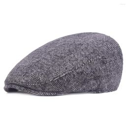 Boinas Sombrero De Boina De Invierno Gorra Plana De Cabbie Mezcla De Lana De Tweed En Espiga Clásica Diseñado Para Adultos Y Niños