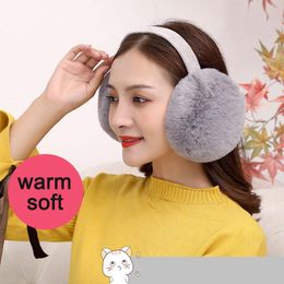 Berets Winter Big Earmuffs schattig gebogen voor vrouwen imiteren bont buiten ski -rij oorbescherming kerstcadeau Kidberets