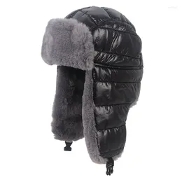 Baretten Winter Bomber Hoed Voor Mannen Vrouwen 2024 Herfst Nepbont Pilot Ushanka Oorklep Sneeuw Caps Trapper