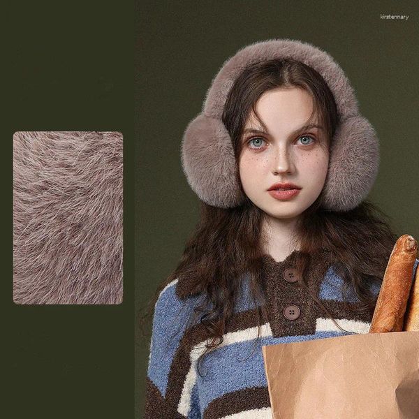 Boinas Invierno Faux Fleece Orejeras cálidas para estudiantes Niñas Bolsa de oreja anticongelante A prueba de viento Calor plegable