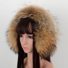 Bérets hiver fourrure casque femmes vrais cache-oreilles pour véritable cache-oreilles dames chaud pansement femme plus chaud 2022