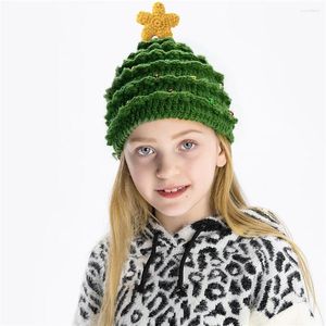 Bérets Chapeaux d'hiver Bonnets tricotés à la main Mode Unique Style d'arbre de Noël Bonnet pour hommes femmes enfants