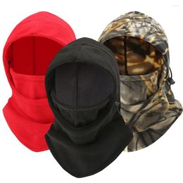 Bérets hiver polaire corail chapeau polaire cagoule hommes visage plus chaud bonnets thermique couvre-chef tactique militaire sport femmes écharpe casquettes