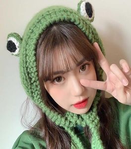Berets Winter Skullies Cute Women Frog Hat Crochet Breatum Beanie Hats Cap Gift Hiphop Pography Prop Party5112656
