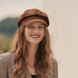 Berets Winter Vintage Caps For Women Franse kunstenaar Warm vilt hoeden