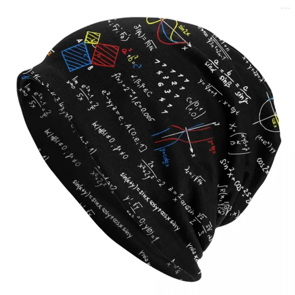 Bérets hiver chaud Bonnet Femme tricot chapeaux Hip Hop Geek physique équations Bonnet casquette en plein air Ski mathématiques professeur de sciences cadeau bonnets casquettes