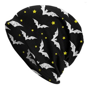 Bérets Hiver Chaud Creepy Chauves-Souris Bonnet Homme Slouchy Beanie Chapeau Mode Halloween Goth Occulte Sorcière En Plein Air Ski Skullies Bonnets Cap