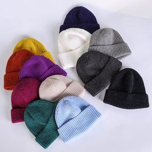 Bérets hiver chaud pull casquette coréenne rue tout assorti bonnet chapeau hommes flash soie noyau-filé Skullcap ventes directes d'usine