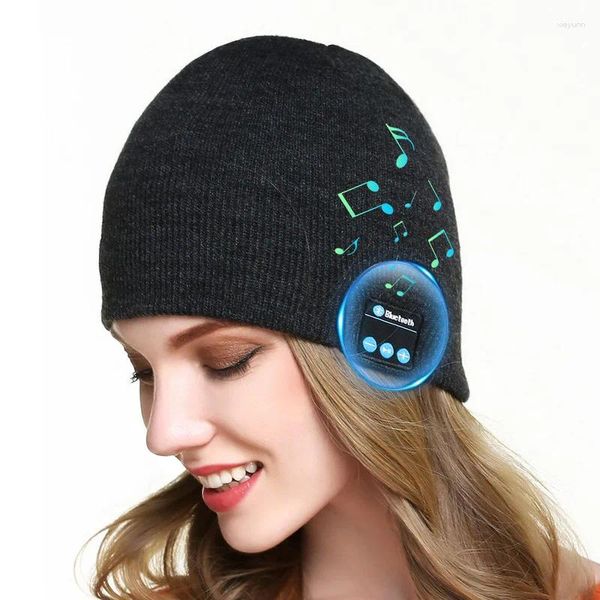 Bérets chapeaux musicaux Bluetooth sans fil RECHARAGEMABLE WILLABLE CHAUD UNISE