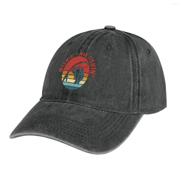 Boinas deseando que estaba pescando puestos de puesta de sol vintage sombrero de vaquero bola salvaje niños caballero de golf gorra sombreros para hombres