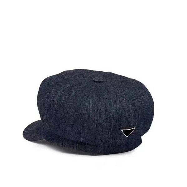 Bérets Femmes Designer Denim Mode Chapeaux Pour Hommes Classique Jeans Casquettes Gavroche Chapeau D'hiver Bonnets Ajusté Nylon Casquette De Baseball Béret Fedor Dhdnn