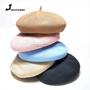 Berets Women Girl Beret Artiste français chaud laine d'hiver bonnet de bonnet d'hiver Vintage Plain Beret Couleur Couleur élégante Caps d'été D24417