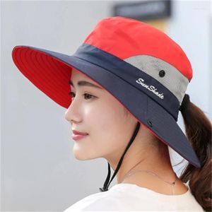 Boinas de mujer sombrero transpirable UV gorra de ala ancha para senderismo pesca impermeable Boonie 2022 estilo boinas boinas Chur22