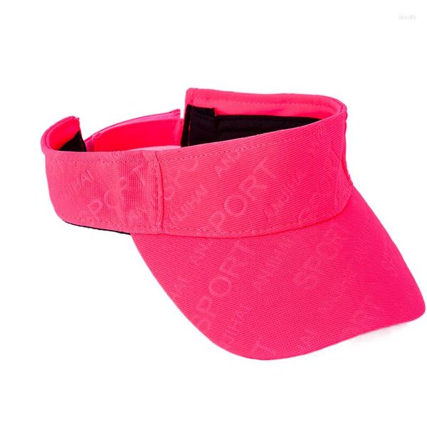 Boinas Mujeres Hombres Color brillante Deporte Visera Gorra Sombrero de verano Tenis Correr Correr Neón Amarillo Rosa Naranja Negro Blanco Gris