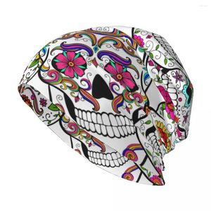 Boinas Mujeres Hombres Gorro Sombrero Azúcar Calaveras Impresión abstracta Cálido Primavera Invierno Al aire libre Hip-hop Cap