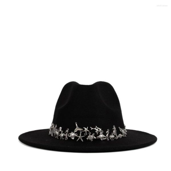 Boinas mujeres hombres hecho a mano Steampunk Fedora sombrero de ala ancha Jazz Cap invierno Panamá Sun Top Cosplay 2 tamaño