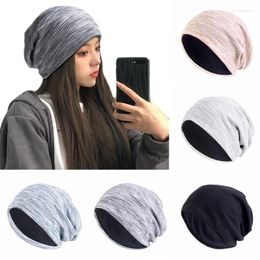 Beretas Mujeres Hombres Gorros gruesos Sombreros Slucos Capas holgadas Pérdida de cabello Turbante Turbante Unisex Adulto para adultos