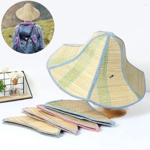 Beretten vrouwen draagbare anti-uv zonneschade hoeden Big Visors Sun Hat Beach Cap Fisherman Straw