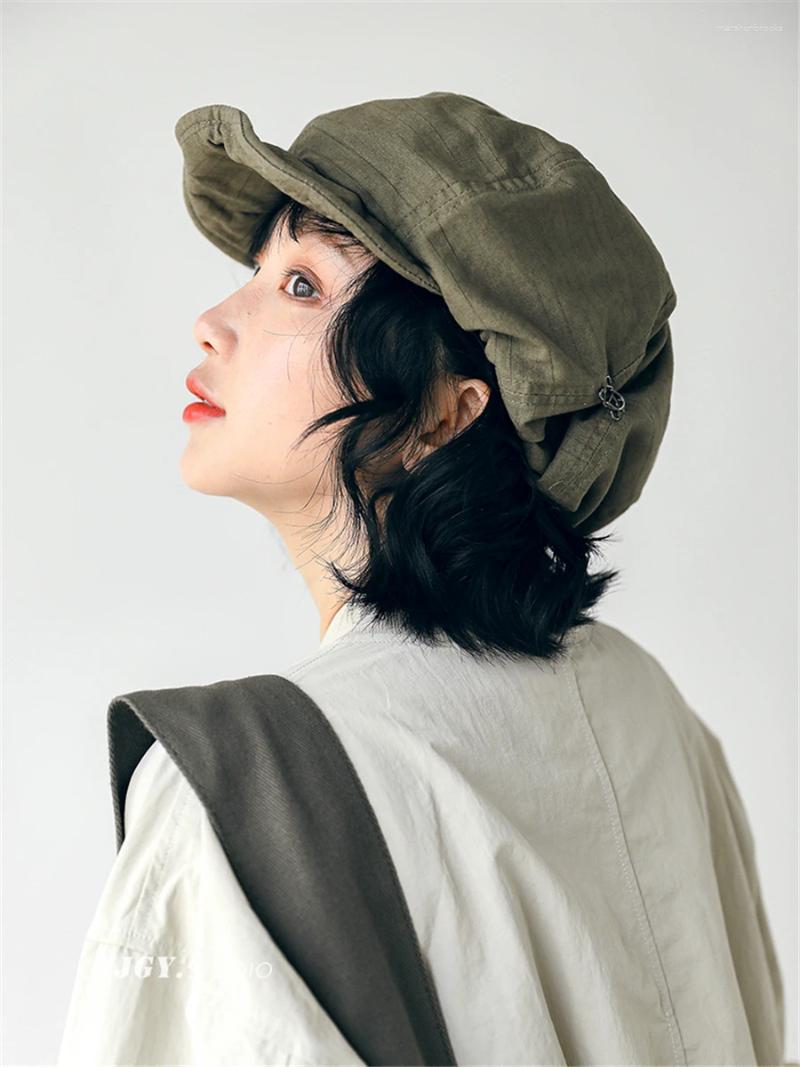 Beralar Kadın Şapkası Zarif Moda Bahar Sonbahar Kış Kapağı Kadınlar Vintage Lady Ressamlar Özelleştirilmiş İşlemeli Kapaklar Şık Bere Şapkaları