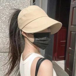 Beretas Visores para mujeres Fashion Sun Protection Hats Creative Face Mask Design Product A Summer Apparel Administración