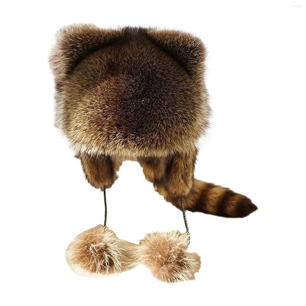 Bérets femmes hiver chapeau en peluche avec oreillettes chapeaux de Ski thermique cache-oreilles chaud pour courir par temps froid vélo Ski hommes