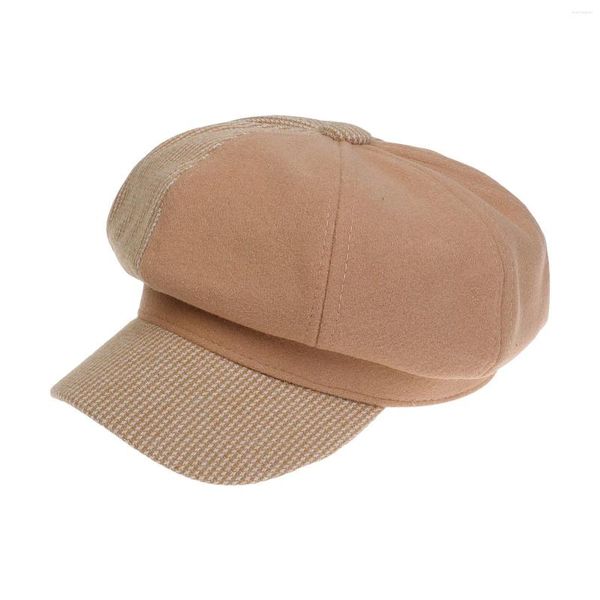 Bérets en laine pour femmes, bonnet chaud d'hiver, doux, rétro, uni, élégant, confortable, casquette de Style artiste français