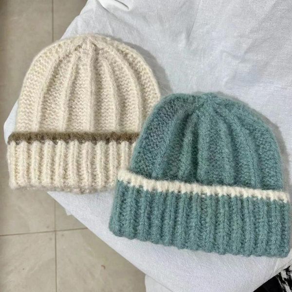 Boinas para mujer Beanie Hat Otoño Mujeres Lana Tejer Cuff Watch Cap para niñas Primavera Skull Hats Mujer